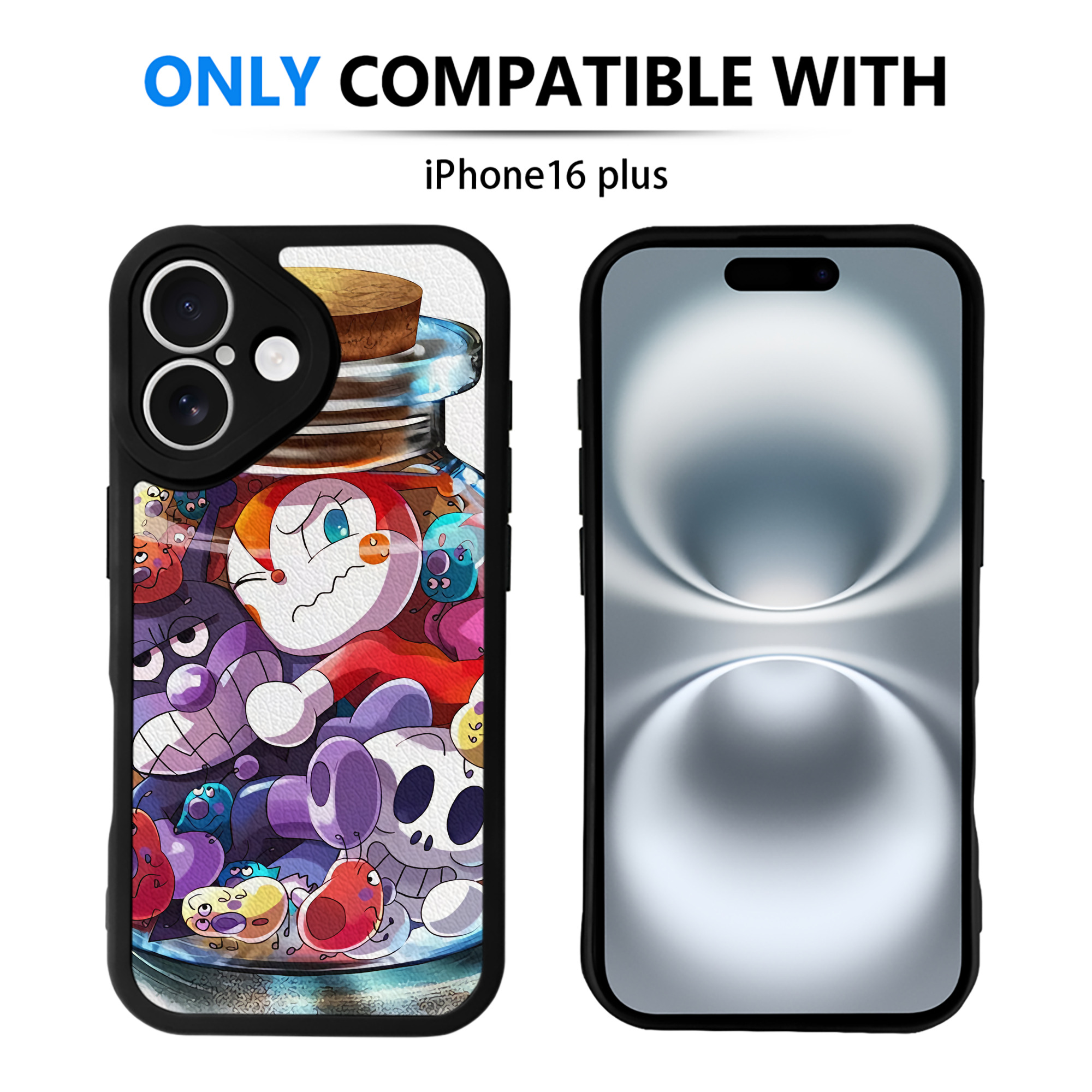 （画像用） アンパンマン Anpanman 【iPhone 16シリーズ対応】シリコンスマホケース（レザー調） 材質：シリコン